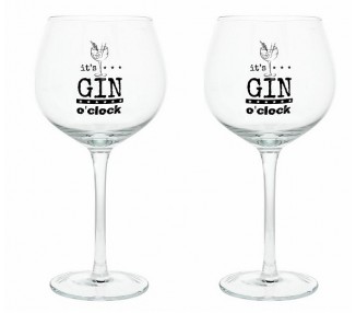 Set 2 calici cc.580 lets party gin tonic