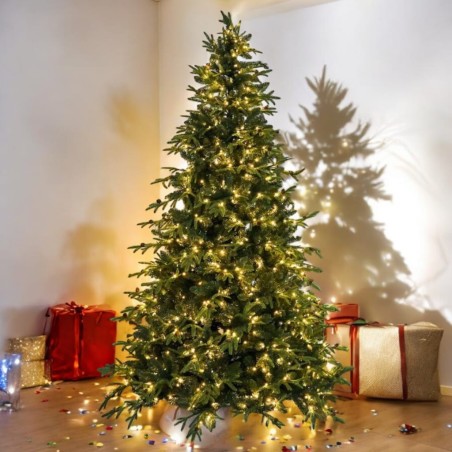 Pino verde albero di natale cortina 240 cm con led inclusi