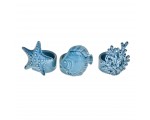 Porta candele assortiti pesce stella corallo 7 cm